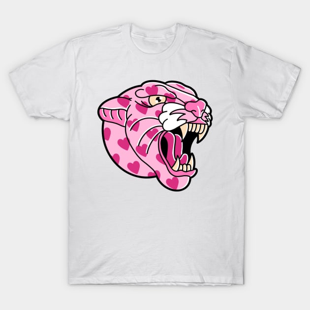 Heart Leopard T-Shirt by drawingsbydarcy